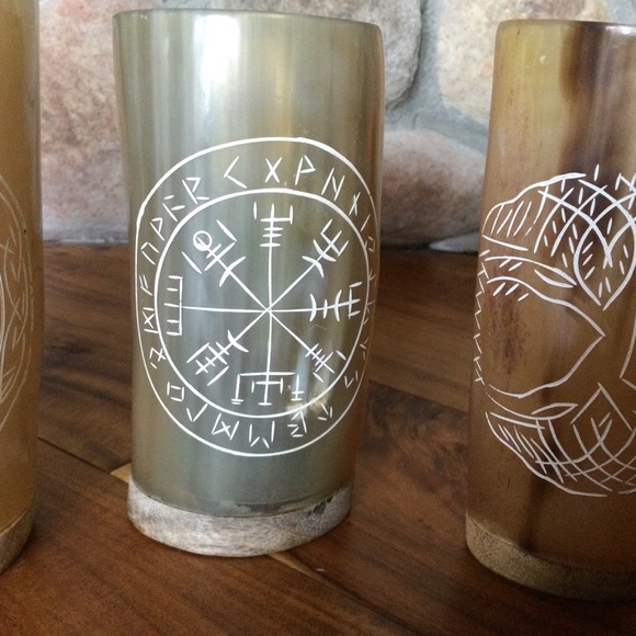 ✔️ Viking Drinking Horn Tumblers Set of 4 - Picture 3 of 8